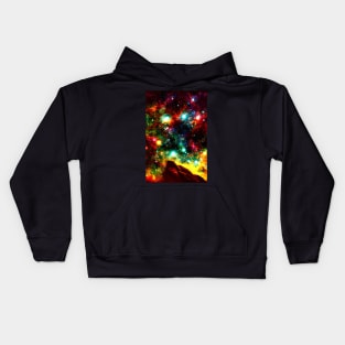 Glowing Multicolored Galaxies Nebula - Astronomer Gift Kids Hoodie